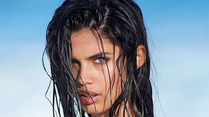Sara Sampaio was photographed by Ben Watts on the Jersey Shore.